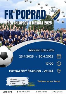🎉 FK Poprad pozýva nové futbalové talenty! ⚽
