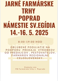Farmárske trhy v Poprade 2025 - 5.ročník.