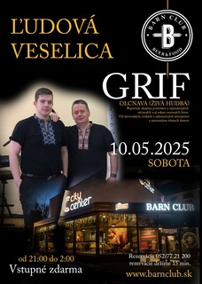 🎧Kapela GRIF v BARN CLUBE (živá hudba)🎧