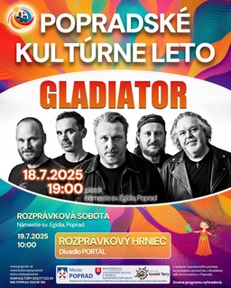 🌞Koncert GLADIATOR - POPRADSKÉ KULTÚRNE LETO🌞