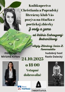 Literárny večer Valérie Endreszovej-Bednarčíkovej - Z vody a zeme