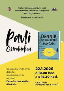 Beseda: Pauli Ostrolucka - Denník citrónového dievčaťa