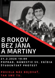 ŠTUDENTSKÝ PROTEST: 8 ROKOV BEZ JÁNA A MARTINY