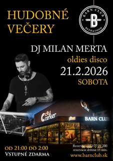HUDOBNÉ VEČERY - DJ MILAN MERTA