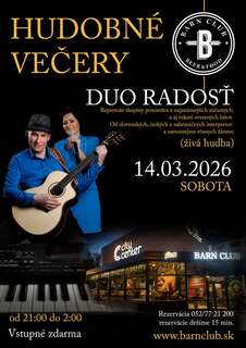 Barn Club Hudobné večery Duo Radosť