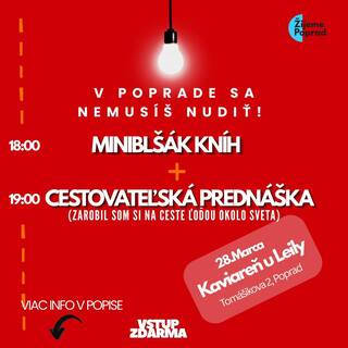 Miniblšák kníh + Cestovateľská prednáška